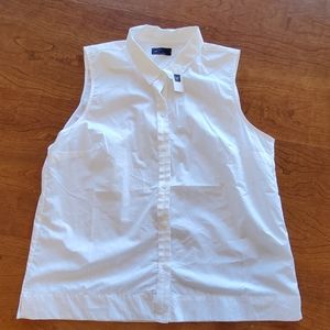 Gap sleeveless buttondown White size XL
